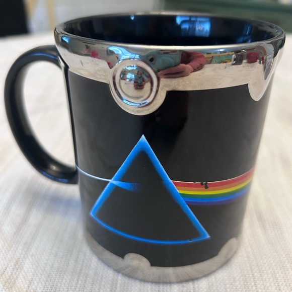 Pink Floyd Other - Pink Floyd Black Mug with Blue Prism and Rainbow Stripe